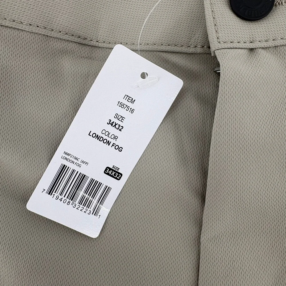 Banana Republic Mens Performance Pants 34x32 London Fog Beige NWT 1557516